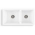 Oliveri Sicily Fireclay Farmhouse 1 & 3/4 Bowl Countertop or Undermount Sink White SC-WH1984 image NaN