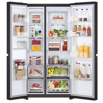 LG 655L Side by Side Fridge Matte Black GS-B600MBL hero image
