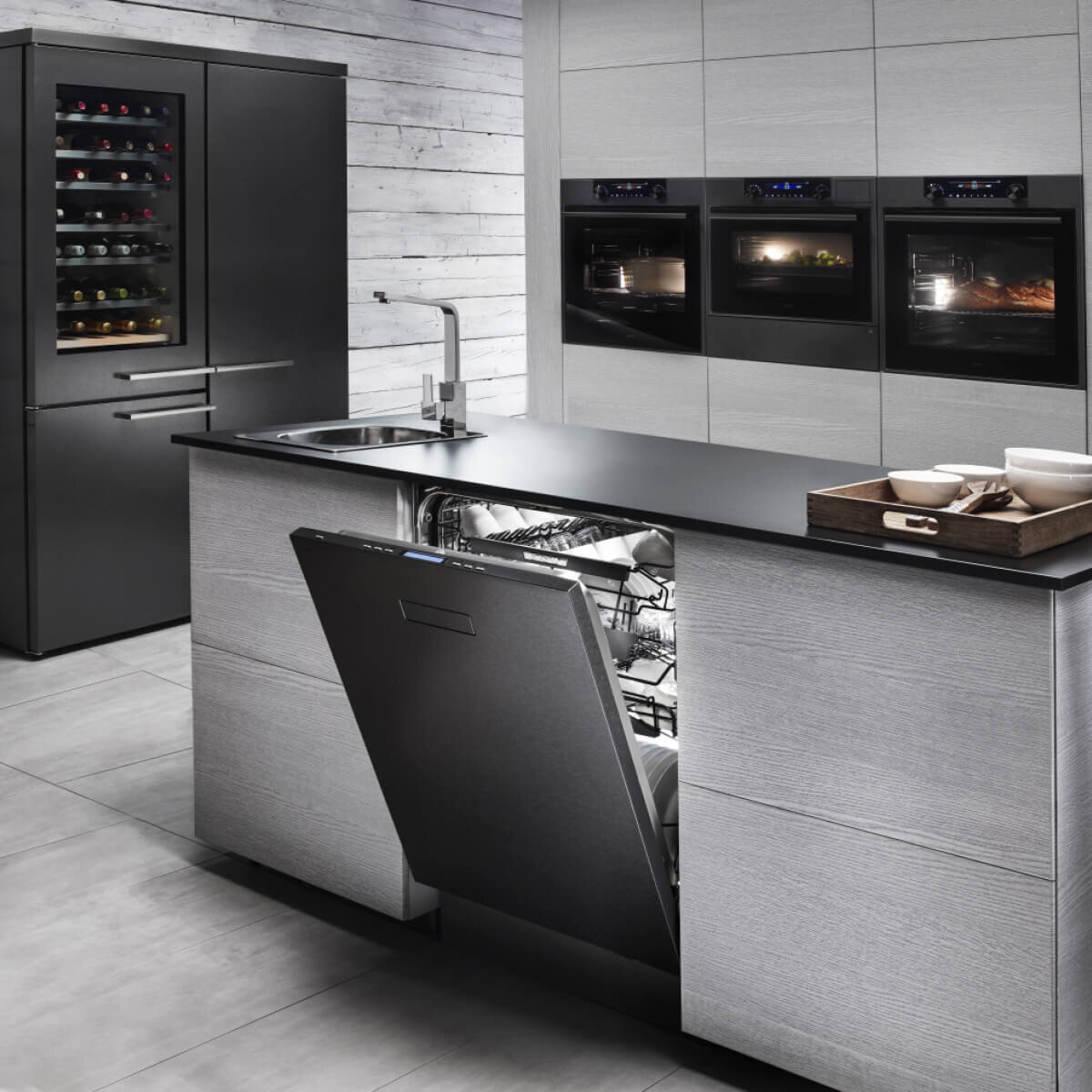 ASKO 60cm Pyrolytic Craft Built-In Oven Black Steel OP8687B hero image