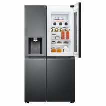 LG 635L Side by Side Fridge with InstaView Door-in-Door GS-V635MBLC hero image