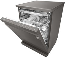 LG 60cm 15 Place QuadWash Dishwasher in Black Stainless Finish with TrueSteam XD3A25BS hero image