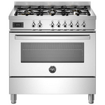 Bertazzoni 90cm Professional Dual Fuel Freestanding Stove Stainless Steel PRO96L1EXT hero image