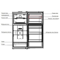 TCL 420L Top Mount Fridge P491TMS hero image
