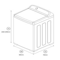 Fisher & Paykel Series 5 10kg Top Load Washing Machine WA1068G2 hero image