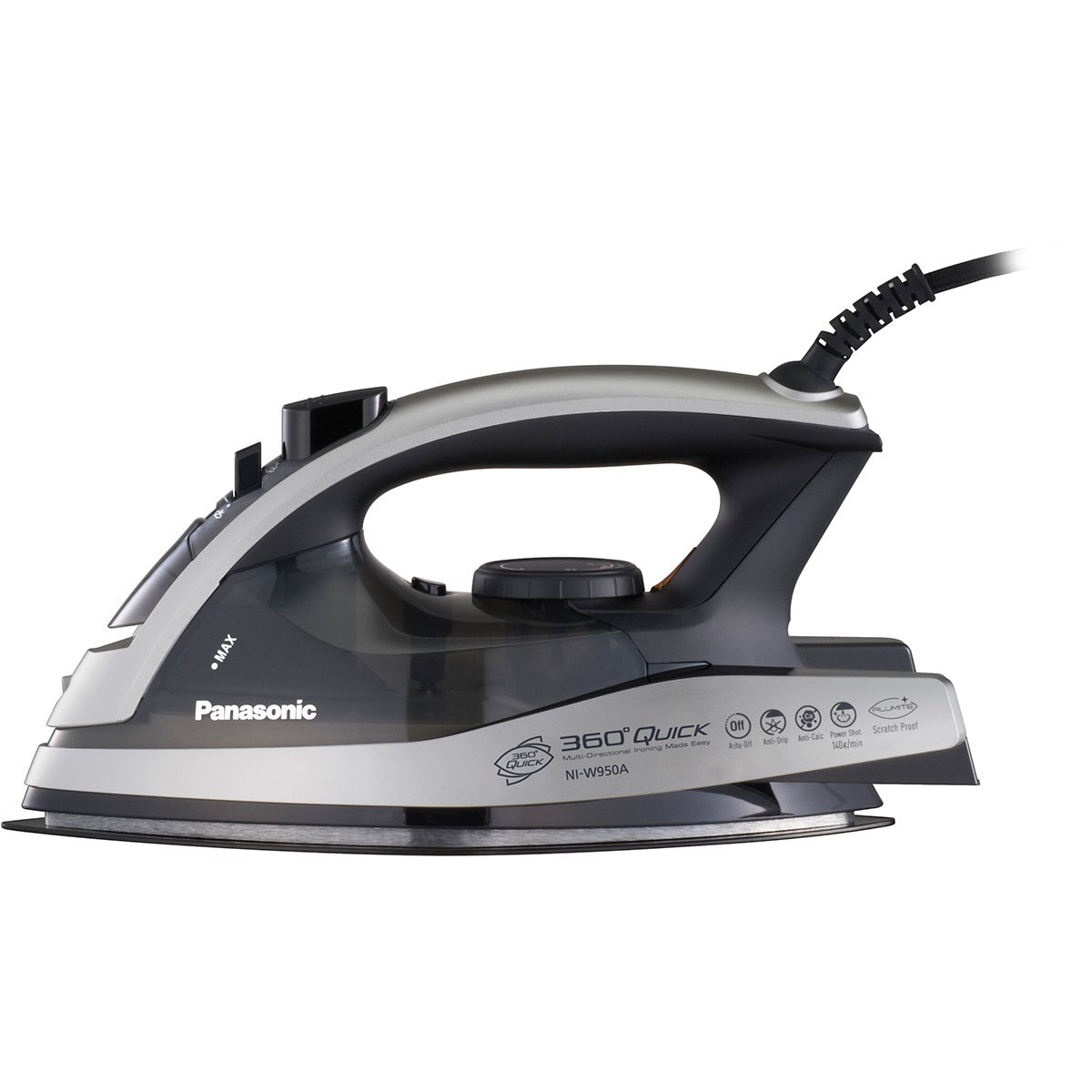 Panasonic 360° Quick Multidirectional Steam/Dry Iron Silver/Violet NI-W950A  - Best Buy