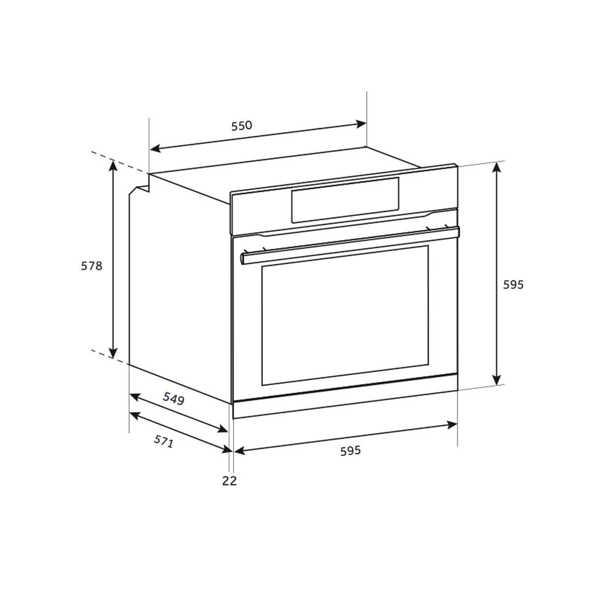 Haier 60cm 300 Series 7 Function Built-in Convection Oven Black HWO60S7MB5 hero image