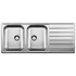 Blanco LIVIT 8S Double Bowl Inset Sink with Right Hand Drainer LIVIT8SL image NaN