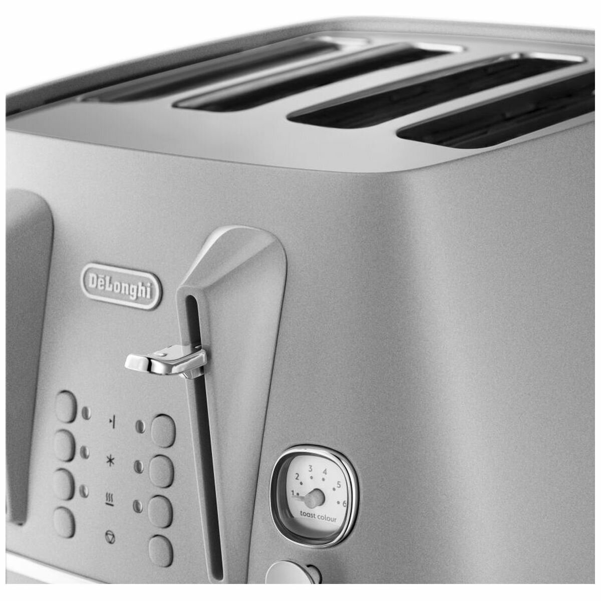 DeLonghi Distinta Perla Four Slice Toaster Silver CTIN4003S
