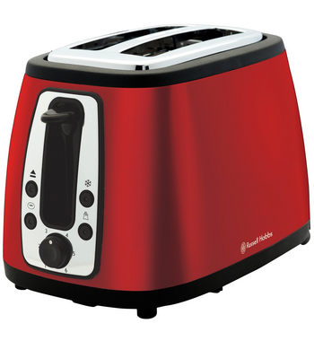 Russell Hobbs Slice Toaster RHT22RED Red Appliances Online