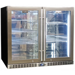 Schmick 233L Heated Glass Quiet Under Bench Stainless Steel Bar Fridge SK206-HD hero image