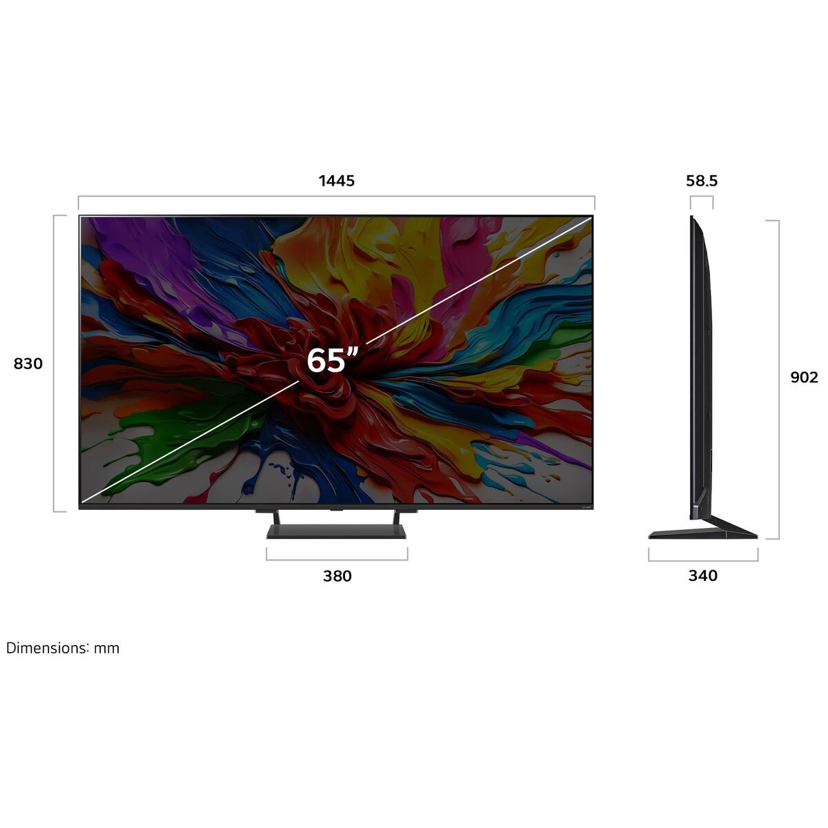 LG 65 Inch QNED93A 4K UHD Smart AI Mini LED TV 65QNED93ASA [2025] hero image