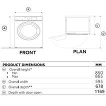 Haier 12kg + 8kg Series 600 Front Load Washer-Dryer Combo Black HWD1280PXB1 hero image