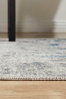 Rug Culture Illusions Small Blue & Silver Rug 200X80CM - ILU-132-BLUE-20080 hero image