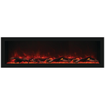 Remii 55 Inch Deep Indoor Built-in Electric Fireplaces with Black Steel Surround 102755-DE hero image