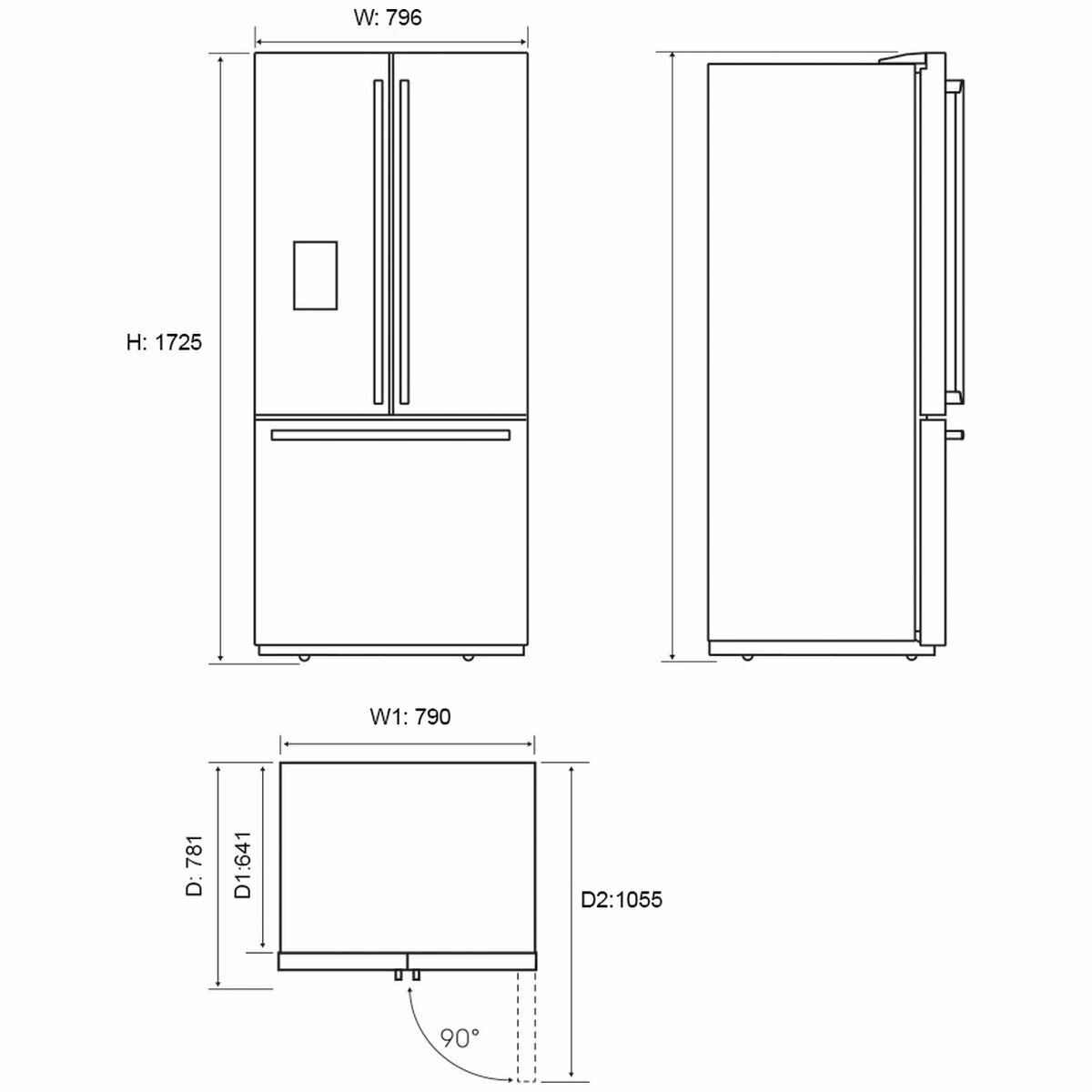 Electrolux 491L French Door Frost Free Fridge EHE5267SC hero image
