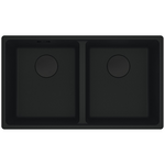 Franke Maris 350mm Double Bowl Flushmount Sink with Drainer - Matte Black MRG220-35MB-FPC hero image