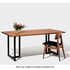 Reddie Suzy Rectangle Dining Table 160cm Teak Top Black Base image NaN