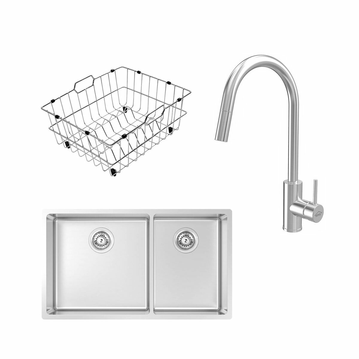 Abey 1 and 3 4 Bowl Sink Pack MOA420DTPK Appliances Online