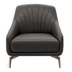 Natuzzi Editions Felicita Charcoal Armchair Leather CHAIRC01415WQ hero image