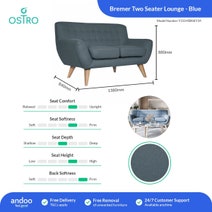 Ostro Bremer Two Seater Lounge Blue Y23540BSKY34 hero image