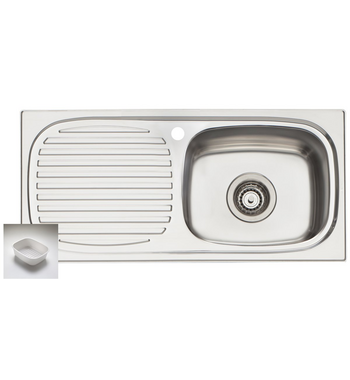 Oliveri MR502 Martini Single Bowl Left Hand Drainer Sink product image