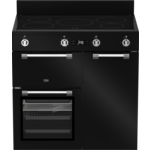 Beko 90 cm Black Induction Multi Door Freestanding Oven BRC916IMB hero image
