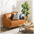 Zinus Mid-Century 2 Seater Faux Leather Sofa Cognac AU-USSMC1ZC-02C image NaN