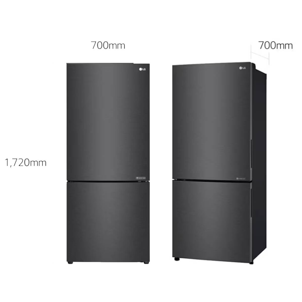 LG 420L Bottom Mount Fridge Matte Black GB-455MBL image 22