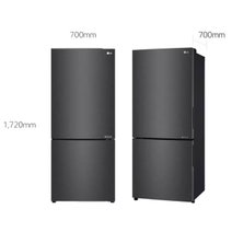 LG 420L Bottom Mount Fridge Matte Black GB-455MBL hero image