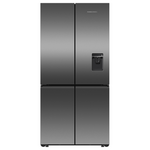 Fisher & Paykel Series 7 690L Quad Door Refrigerator with Ice and Water Black Stainless Steel RF730QNUVB1 hero image