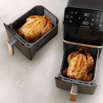 Philips 4000 Series 10L Stacked Dual Basket Airfryer Black NA462-70 hero image