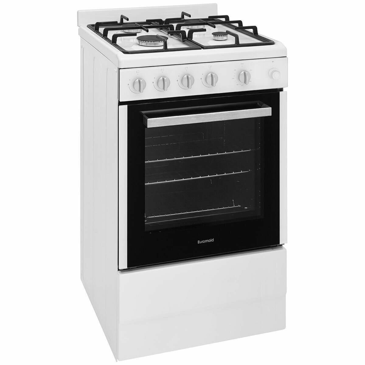 Euromaid 54cm Gas Upright Cooker White EFS54FC SGW