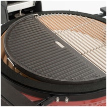 Kamado Joe Half Moon Cast Iron Reversible Griddle - Big Joe BJ-HCIGRIDDLE hero image