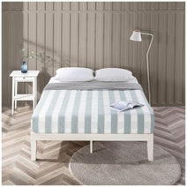 Zinus Double Moiz Solid Wood Bed Base White AU-RWPBWH-14D hero image
