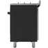 GlemGas 90cm Matte Black Natural Gas Freestanding Oven with Electric Grill GA965GGMB image NaN