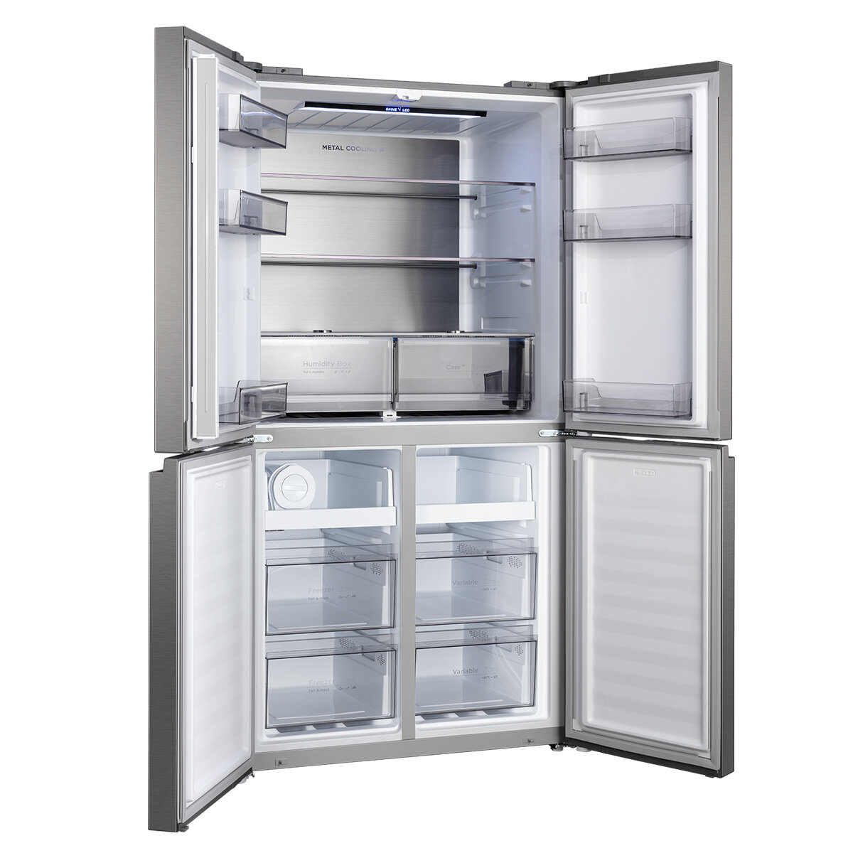 CHiQ 601L Four Door Fridge Silver CCD596NS