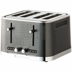 Russells Hobbs Geo Steel 4 Slice Toaster Black Stainless Steel RHT404BLK hero image