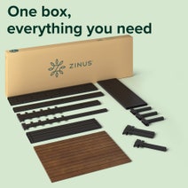 Zinus Kai Queen Metal and Bamboo Bed Frame Black AU-FBOBH2ZC-35Q hero image