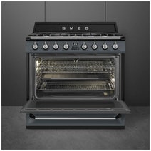 Smeg 90cm Victoria Aesthetic Freestanding Dual Fuel Oven/Stove TRA90SG9 hero image