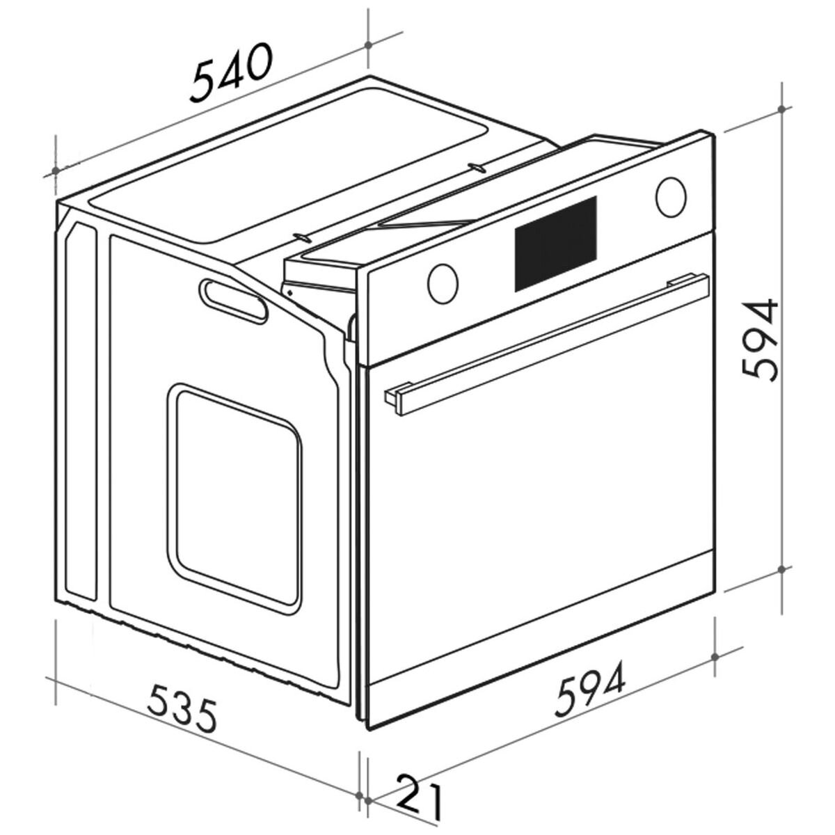 Artusi 60cm Built-in Gas Oven AO650GG image 3