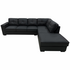 SILC Global Bari Five Seater Chaise PU Black 21001009 image NaN