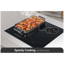 LG Series 7 60cm Induction Cooktop 4 Cooking Zones including 2 Flexi Zones BCI607B4BG hero image