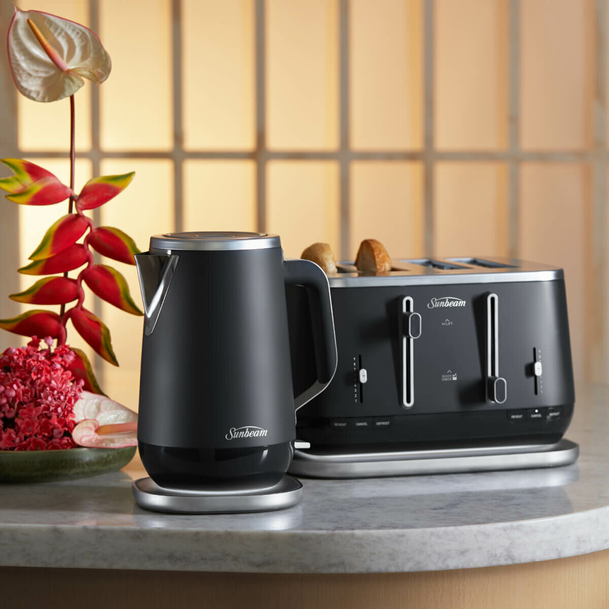 Sunbeam Kyoto City Collection 4 Slice Toaster Black TAM8004BK