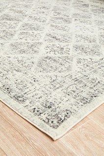 Rug Culture Century Medium White & Charcoal Rug 230X160CM - CEN-999-GREY-230X160 hero image