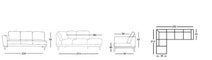 Ostro Cooper Four Seater Chaise Sofa LOCOOPMFMT3407 hero image