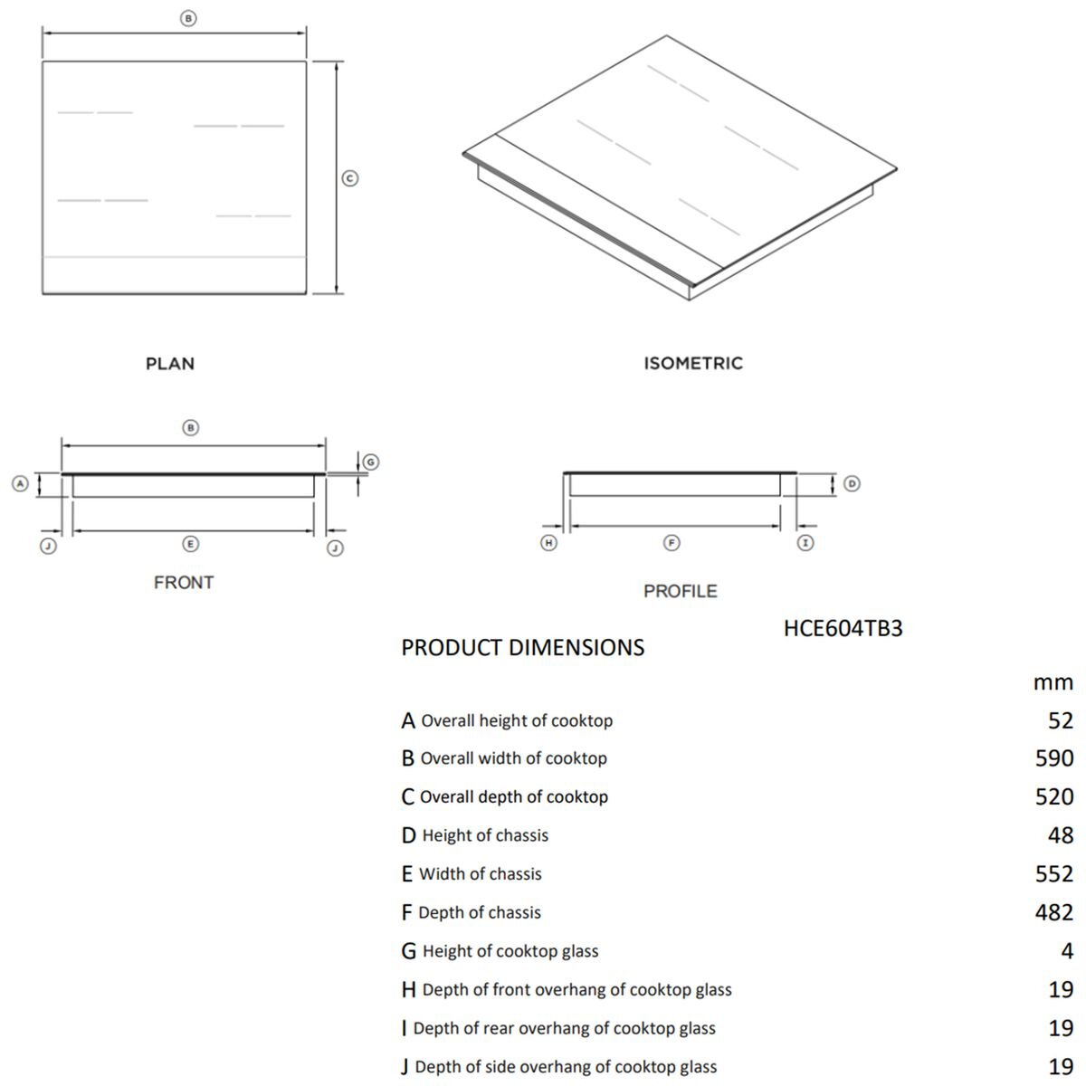 Haier 60cm Electric Ceramic Cooktop HCE604TB3 hero image