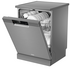 Haier 60cm Freestanding Dishwasher with Sanitise Satina Silver HDW15F1S1 image NaN