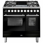 ILVE Professional Plus Series 90cm Dual Fuel Induction Double Oven with Milano Knobs PD09IDWE3BK hero image
