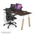 Jason.L 1400mm Quadro A Leg Wenge Desk with Natural Leg White Cross Beam QDW1407.W.WE image NaN