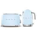 Smeg Temperature Control Kettle and Four Slice Toaster Breakfast Pack Pastel Blue KLF04PBAUTSF03PBAU